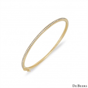 De Beers Yellow Gold Classic Diamond Bangle B102114